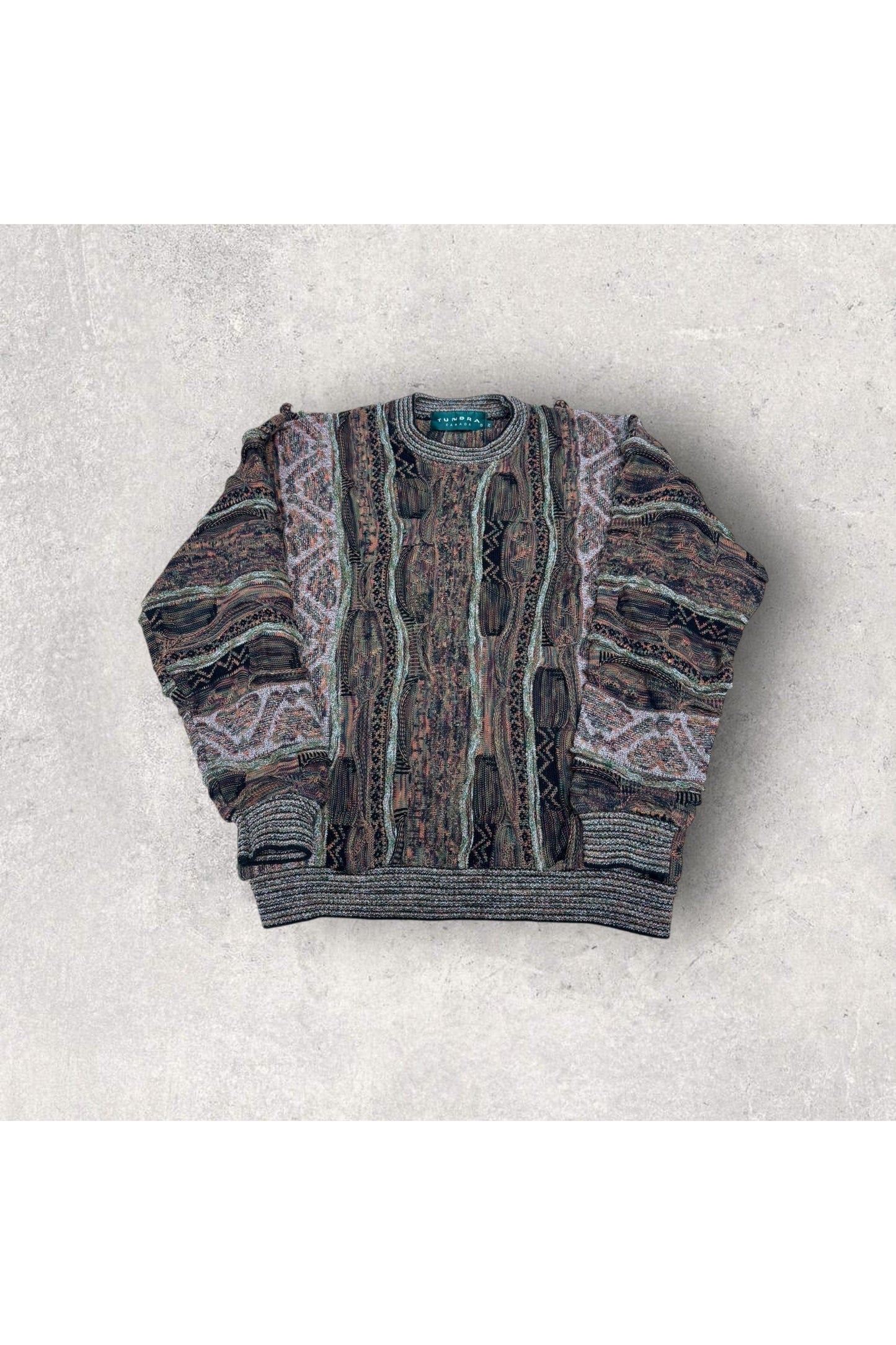 Vintage Tundra Canada Coogi Style Knit Sweater- M