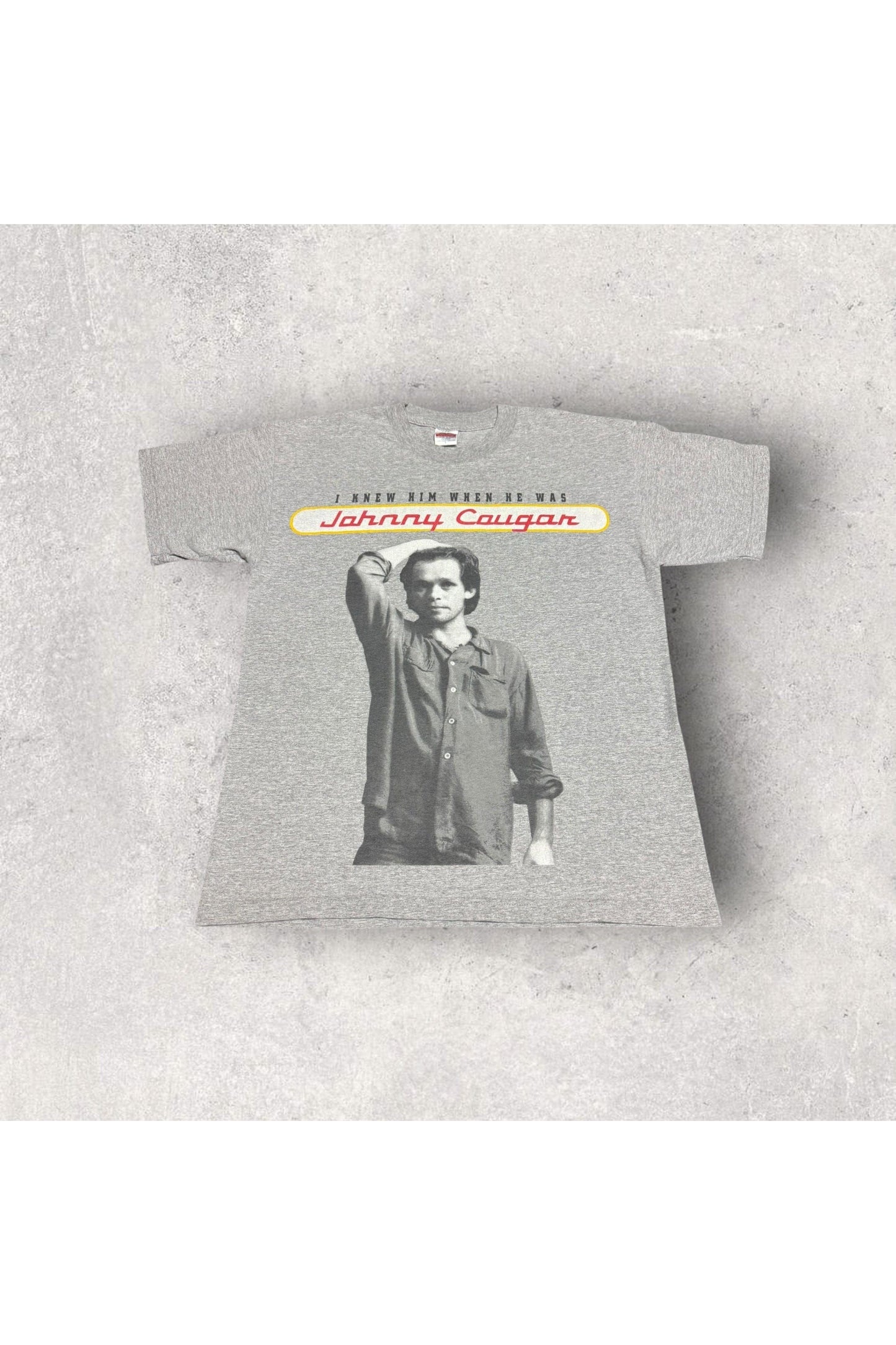 Vintage 1999 John Mellencamp Rural Electrification Tour I Knew Him When He Was Johnny Cougar Tee- L