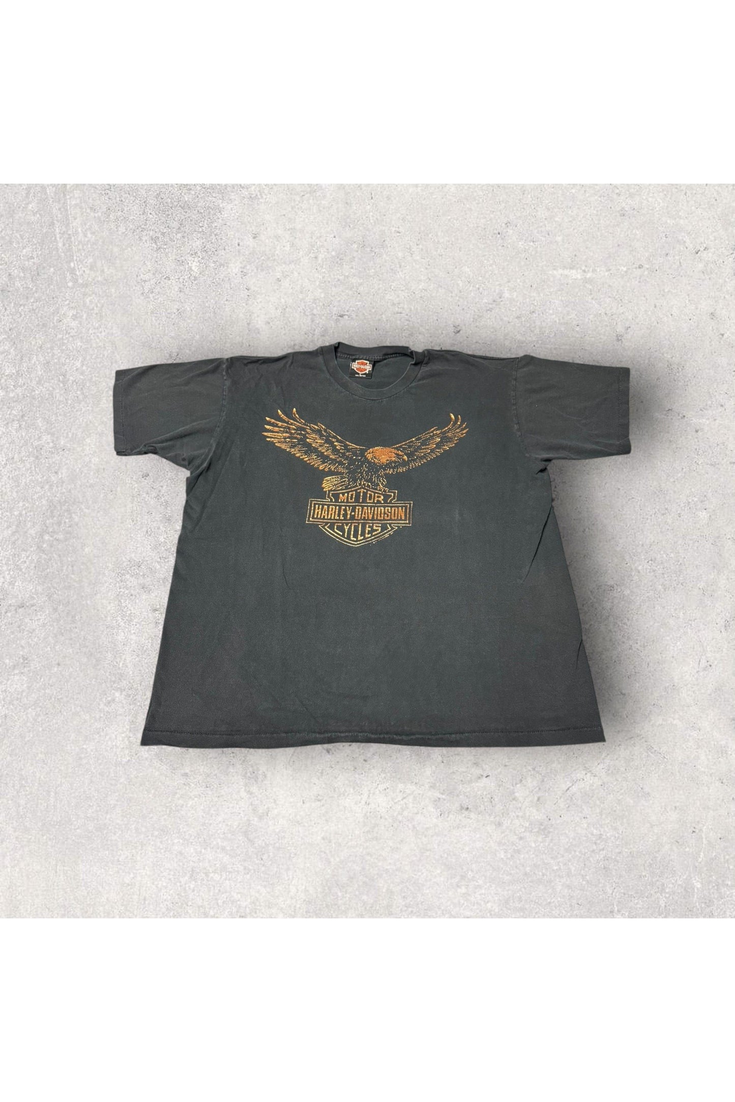 Vintage 90s Single Stitch Metallic Harley-Davidson Eagle Tee- L