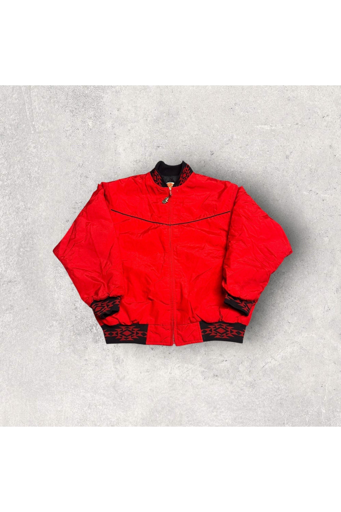 Vintage Comfy Casual Made In USA Youth Aztec Light Bomber Jacket- YTH L (14)