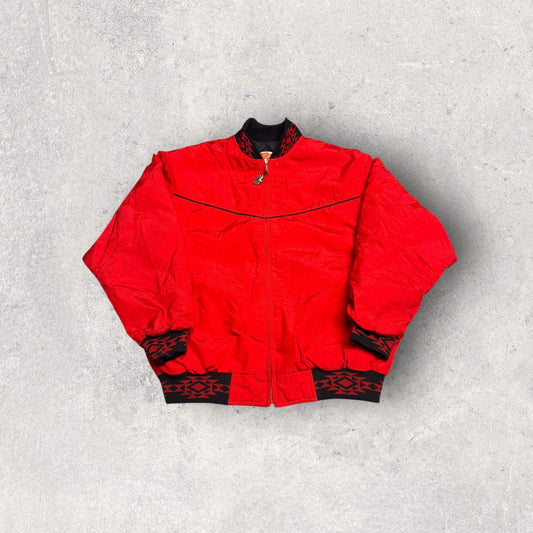 Vintage Comfy Casual Made In USA Youth Aztec Light Bomber Jacket- YTH L (14)