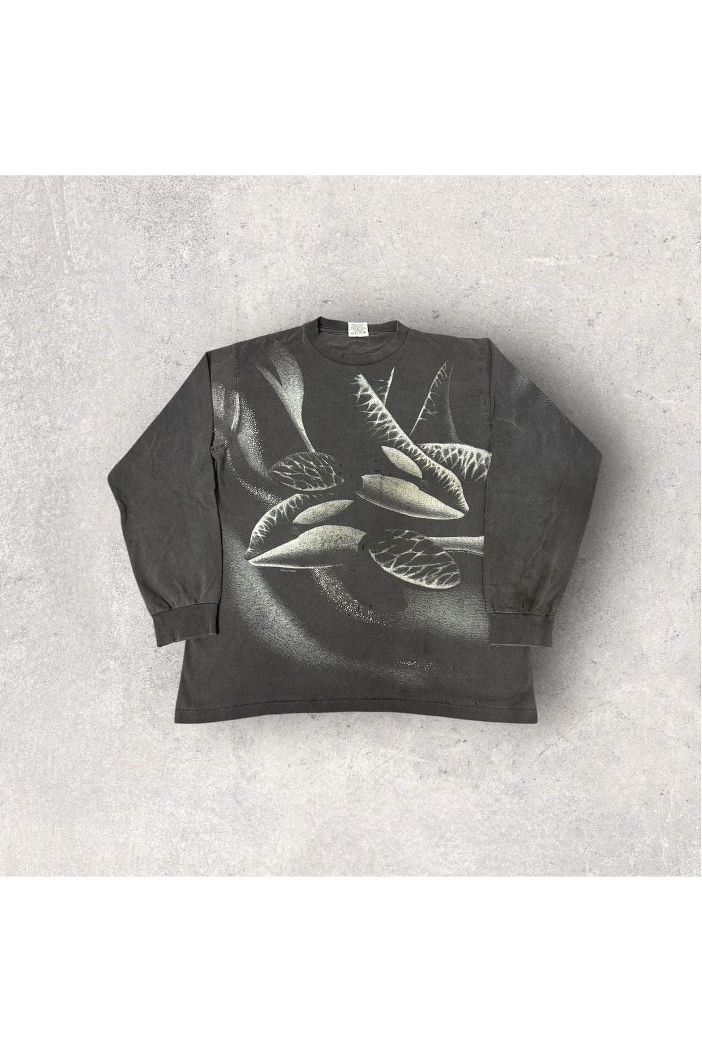 Vintage 1993 Harlequin Made In USA Whales Nature Long Sleeve- L