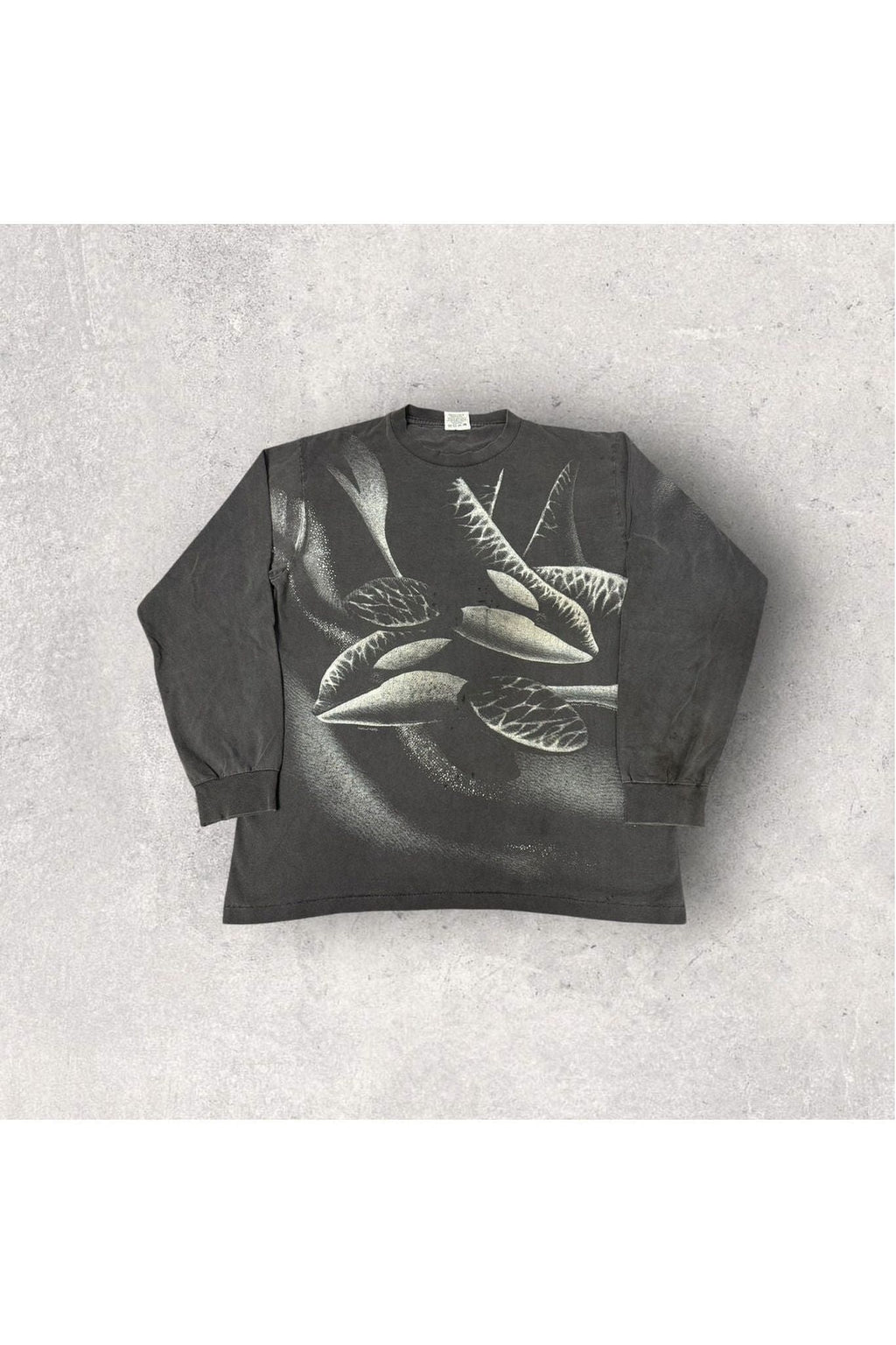 Vintage 1993 Harlequin Made In USA Whales Nature Long Sleeve- L