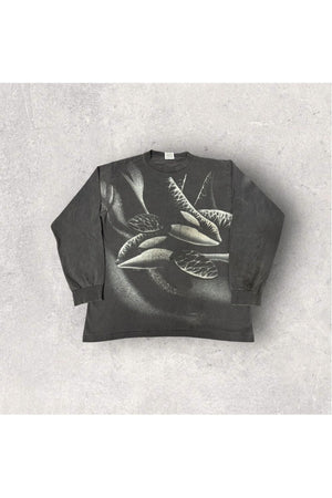 Vintage 1993 Harlequin Made In USA Whales Nature Long Sleeve- L