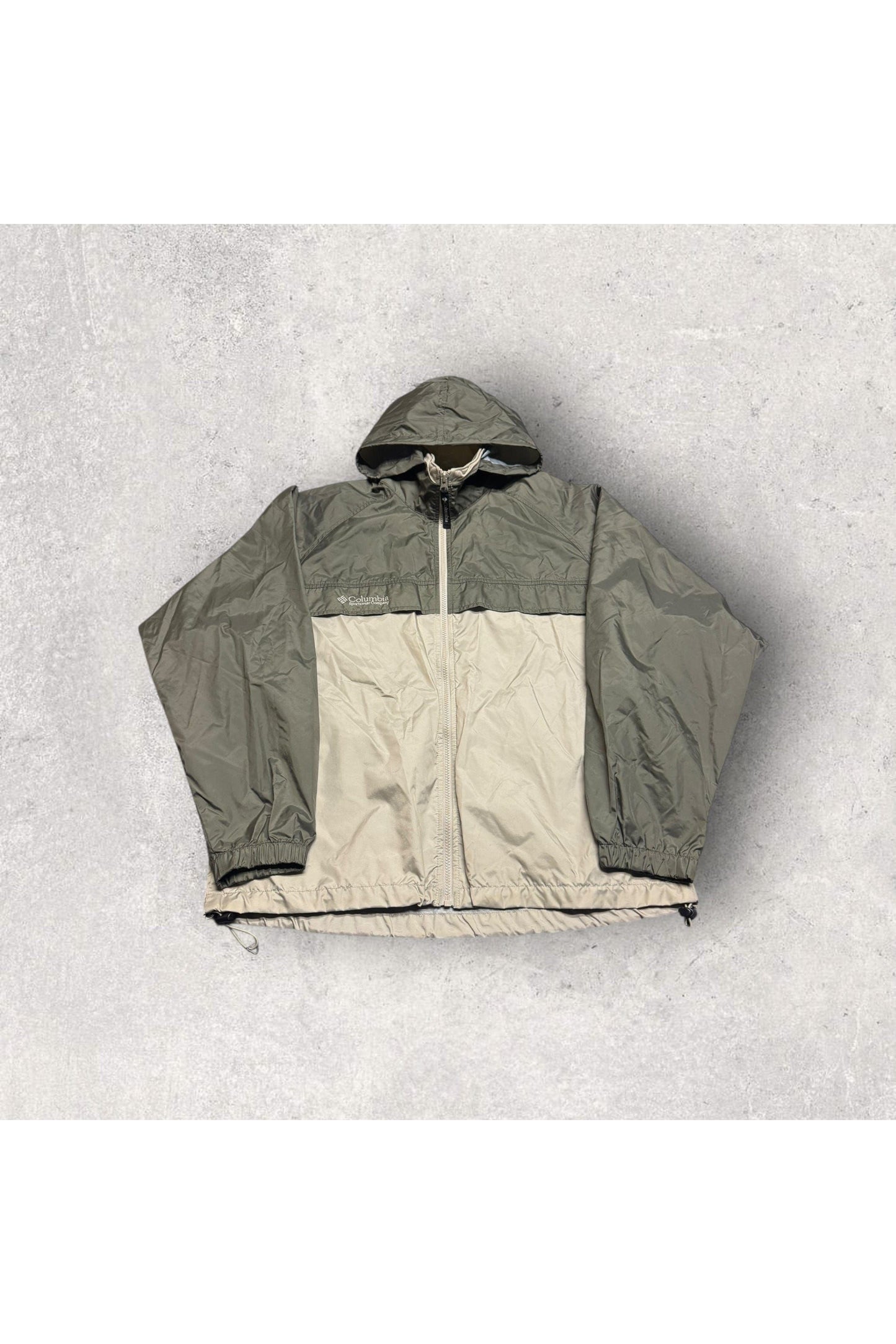 Vintage Columbia Men's Hooded Windbreaker/Light Jacket- M
