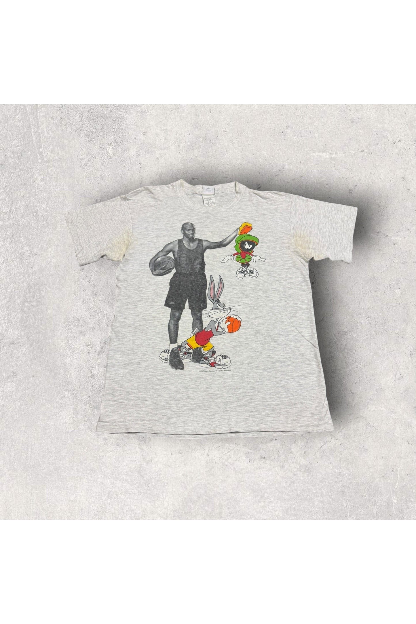 Vintage Nike Made In USA 1993 Space Jam The Best on Earth The Best on Mars Movie Promo Tee- M