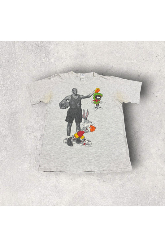 Vintage Nike Made In USA 1993 Space Jam The Best on Earth The Best on Mars Movie Promo Tee- M