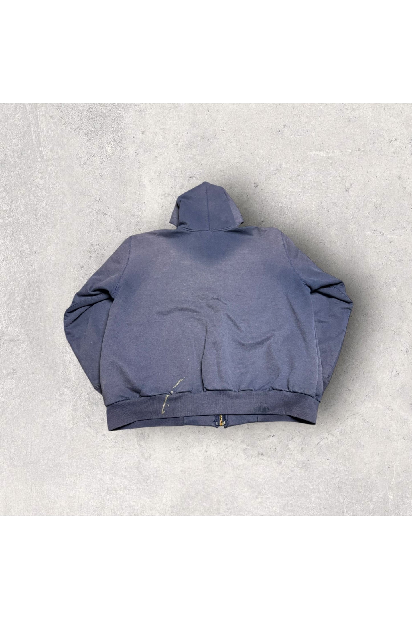 Vintage Carhartt K129 NVY Full Zip Insulated Waffle Knit Hoodie- L