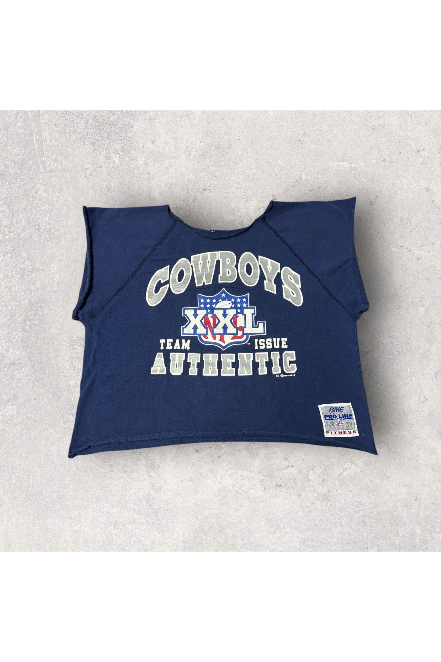 Vintage Bike Pro Line 1993 Dallas Cowboys Cropped/Sleeveless Tee- L