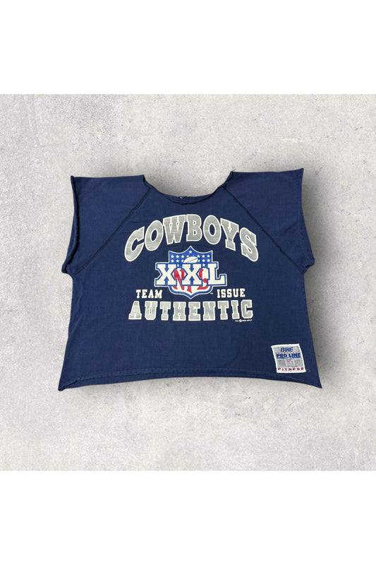 Vintage Bike Pro Line 1993 Dallas Cowboys Cropped/Sleeveless Tee- L