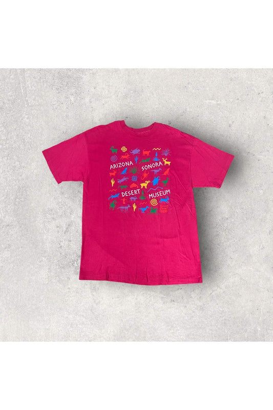 Vintage Single Stitch 1992 Arizona Sonora Desert Museum Puff Print Tee- L