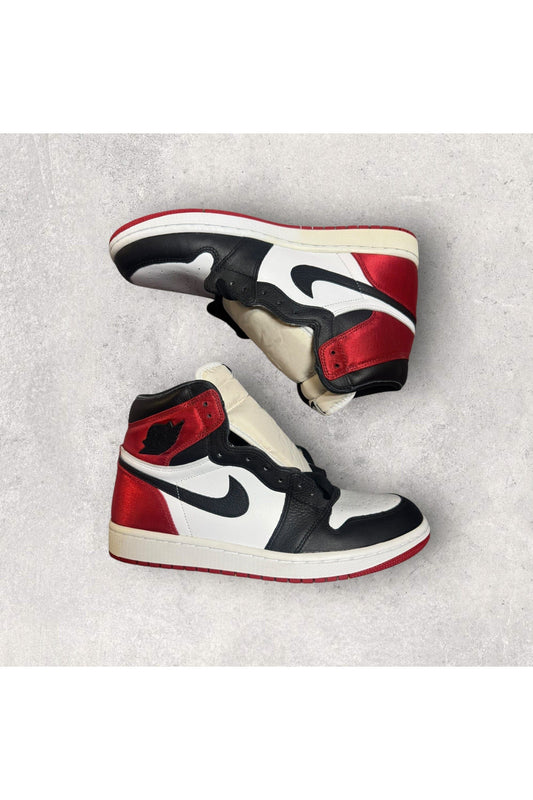 Jordan 1 Retro High Satin Black Toe (Women's)- SZ 11W/9.5M