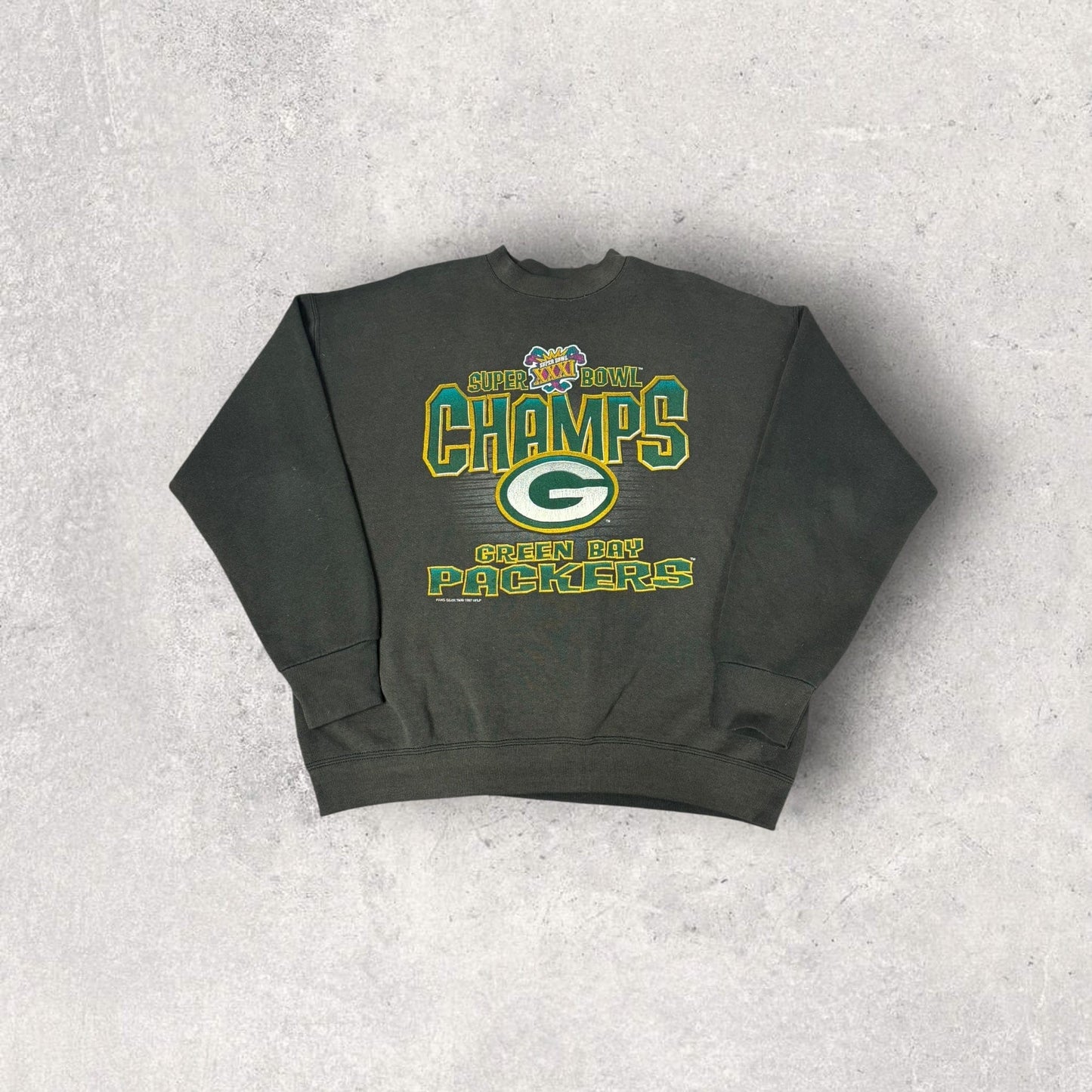 Vintage 1997 Green Bay Packers Super Bowl XXXI Champs Crewneck- XL