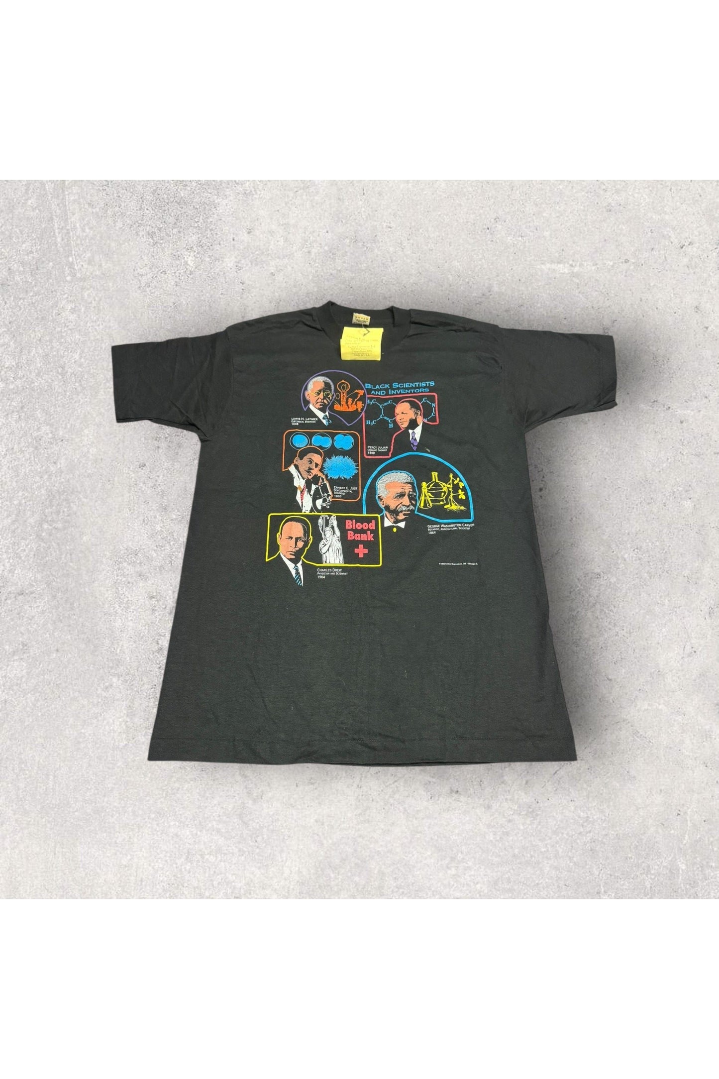 Vintage Deadstock 1995 Cotton Expressions Black Scientists and Inventors Tee- L