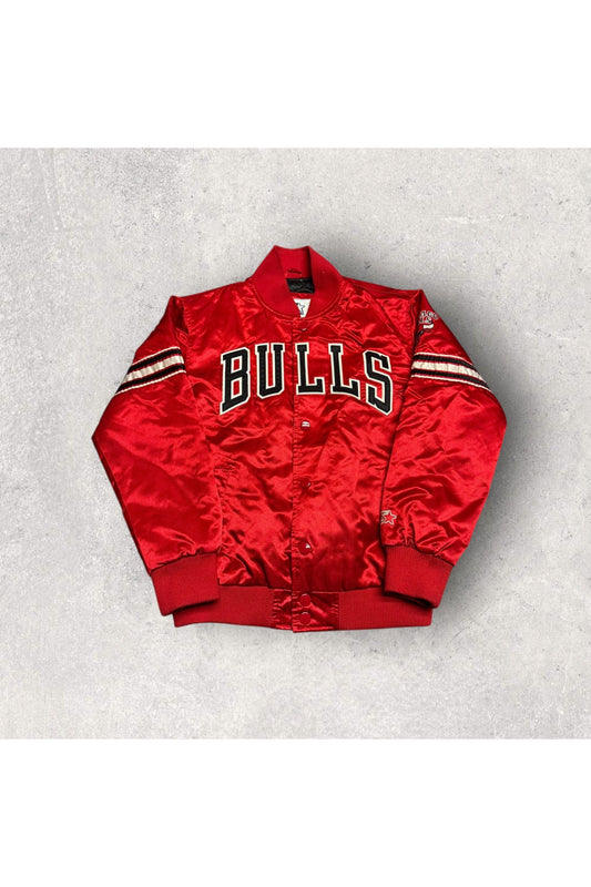 Vintage Starter Chicago Bulls Satin Bomber Jacket- M