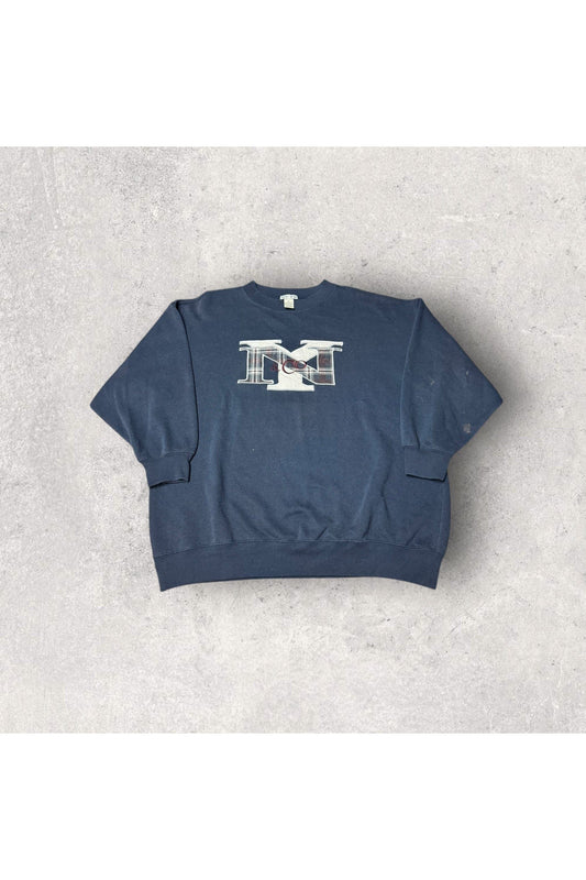 Vintage NY & Co. Embroidered Oversized Crewneck- M (Fits L/XL)