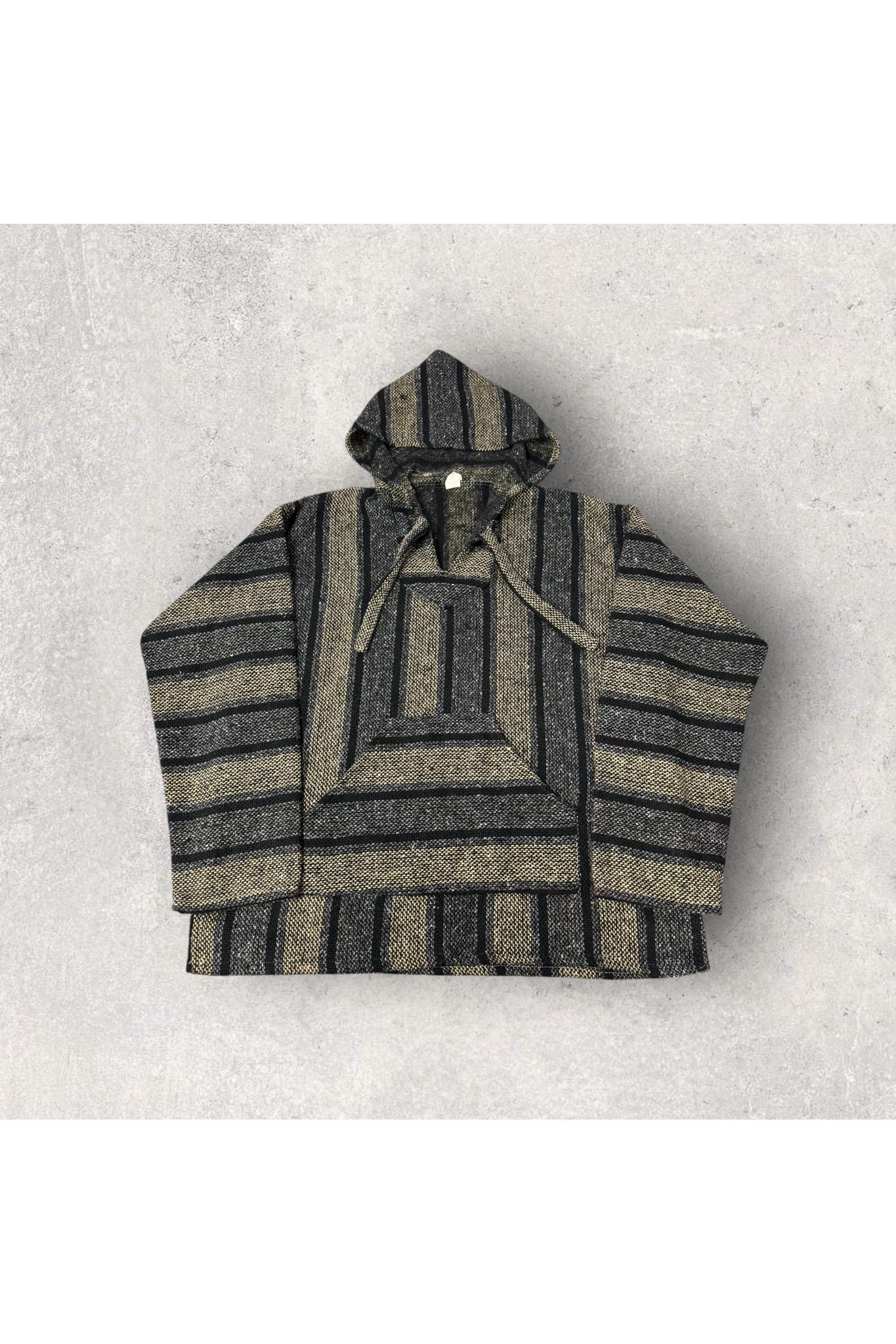 Vintage Made In Mexico Mexican Poncho/Drug Rug Hoodie- XL