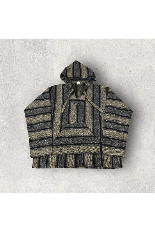 Vintage Made In Mexico Mexican Poncho/Drug Rug Hoodie- XL
