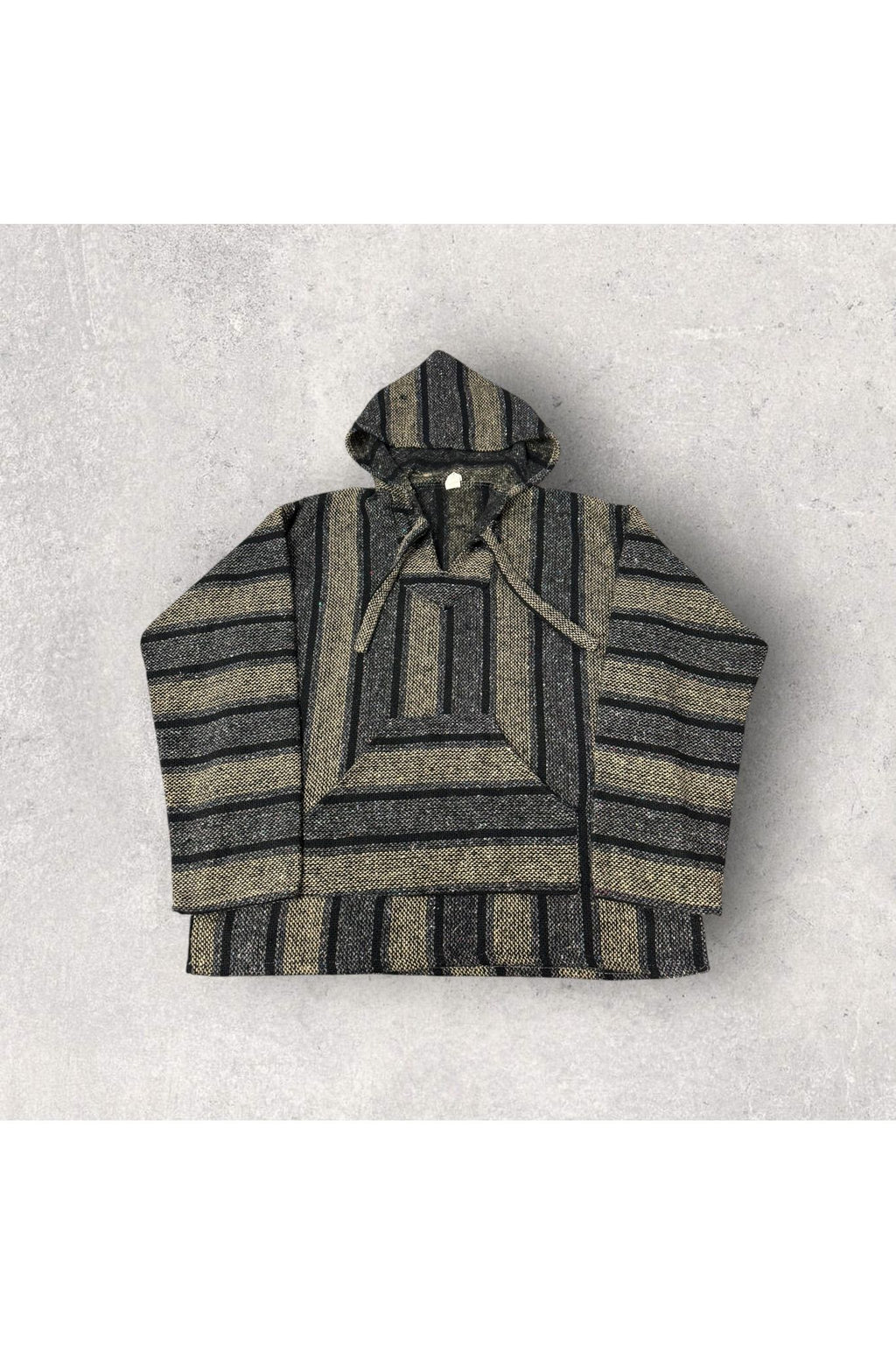 Vintage Made In Mexico Mexican Poncho/Drug Rug Hoodie- XL