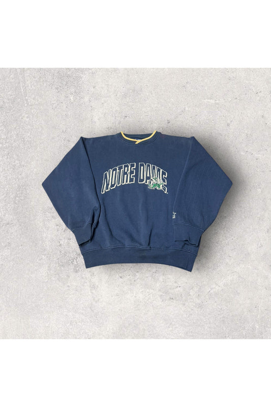 Vintage Starter Notre Dame Embroidered Crewneck- L
