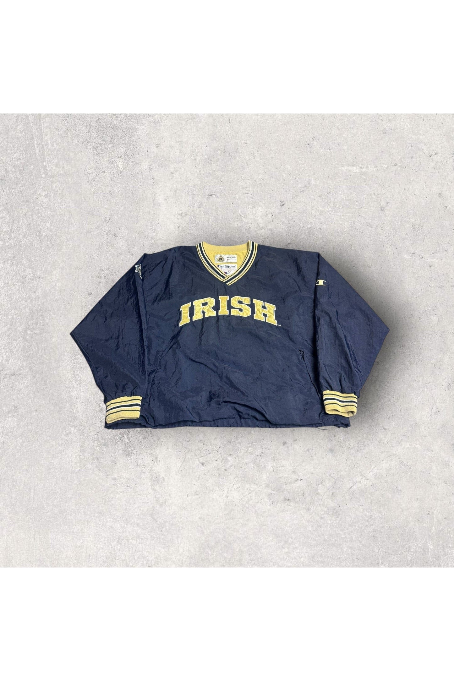 Vintage 2000s Champion Notre Dame Embroidered Pullover Windbreaker- XL