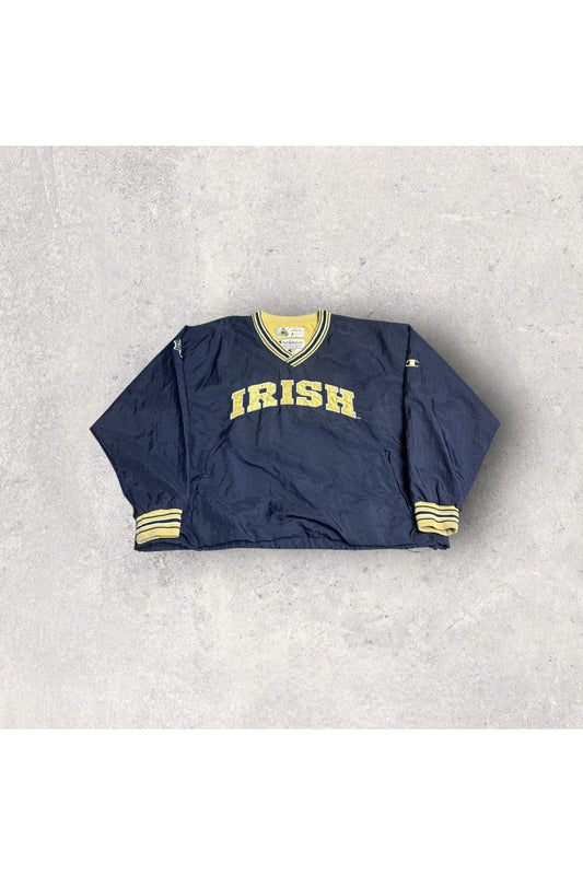 Vintage 2000s Champion Notre Dame Embroidered Pullover Windbreaker- XL