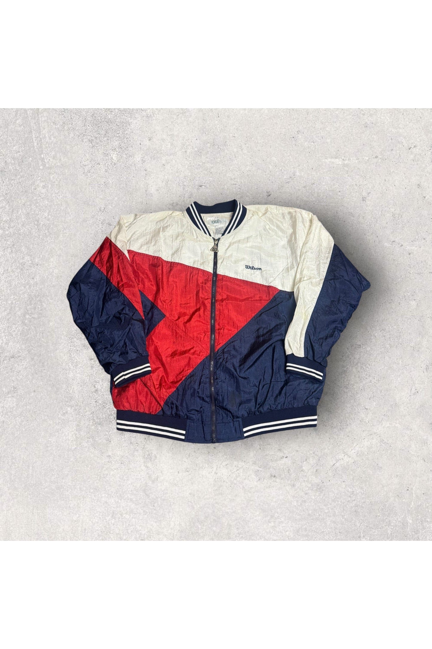 Vintage Wilson Full Zip Windbreaker- L