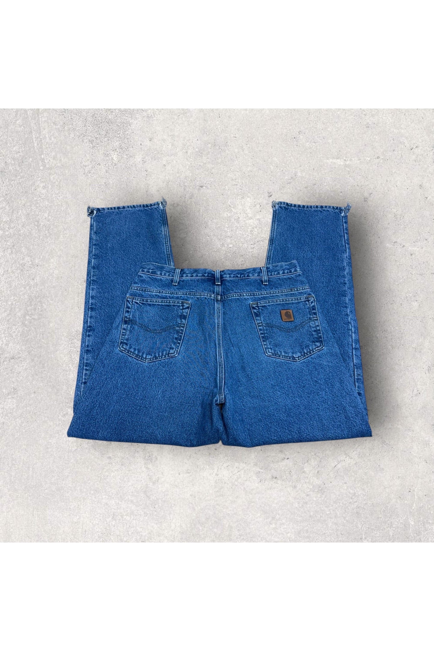 Carhartt B172 DST Relaxed Fit Blanket Lined Denim Workwear Jeans- 36 x 34