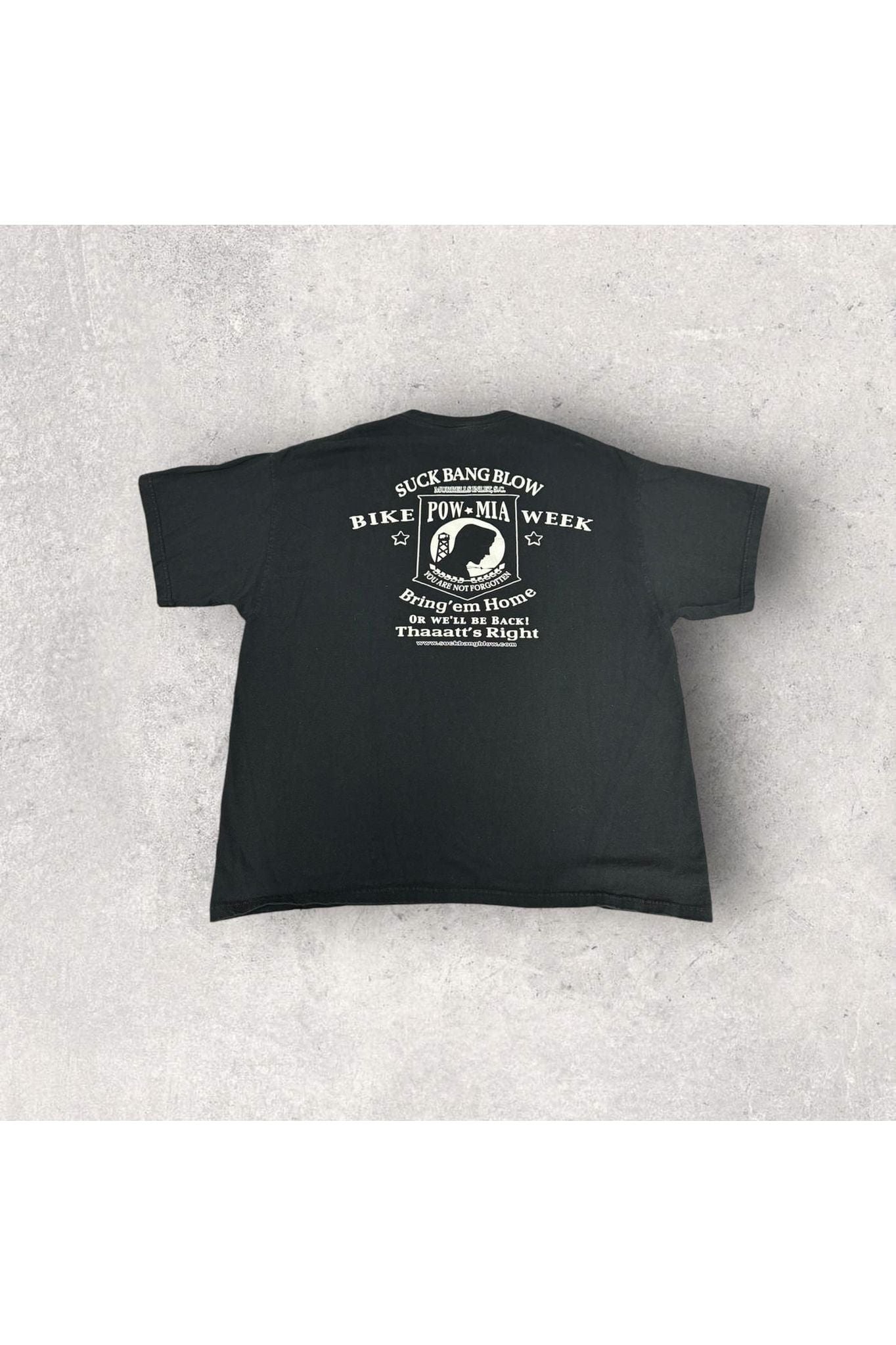 2000s Suck Bang Blow Bike Week Pow-Mia Tee- XL