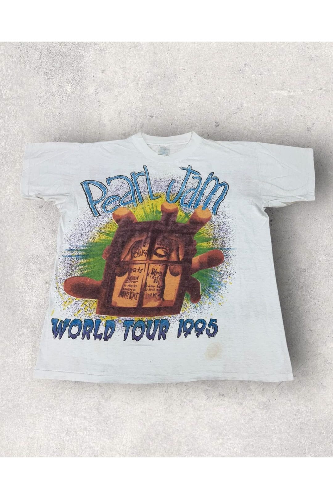 Vintage Pearl Jam World Tour Live In Concert 1995 Single Stitch Tee- L