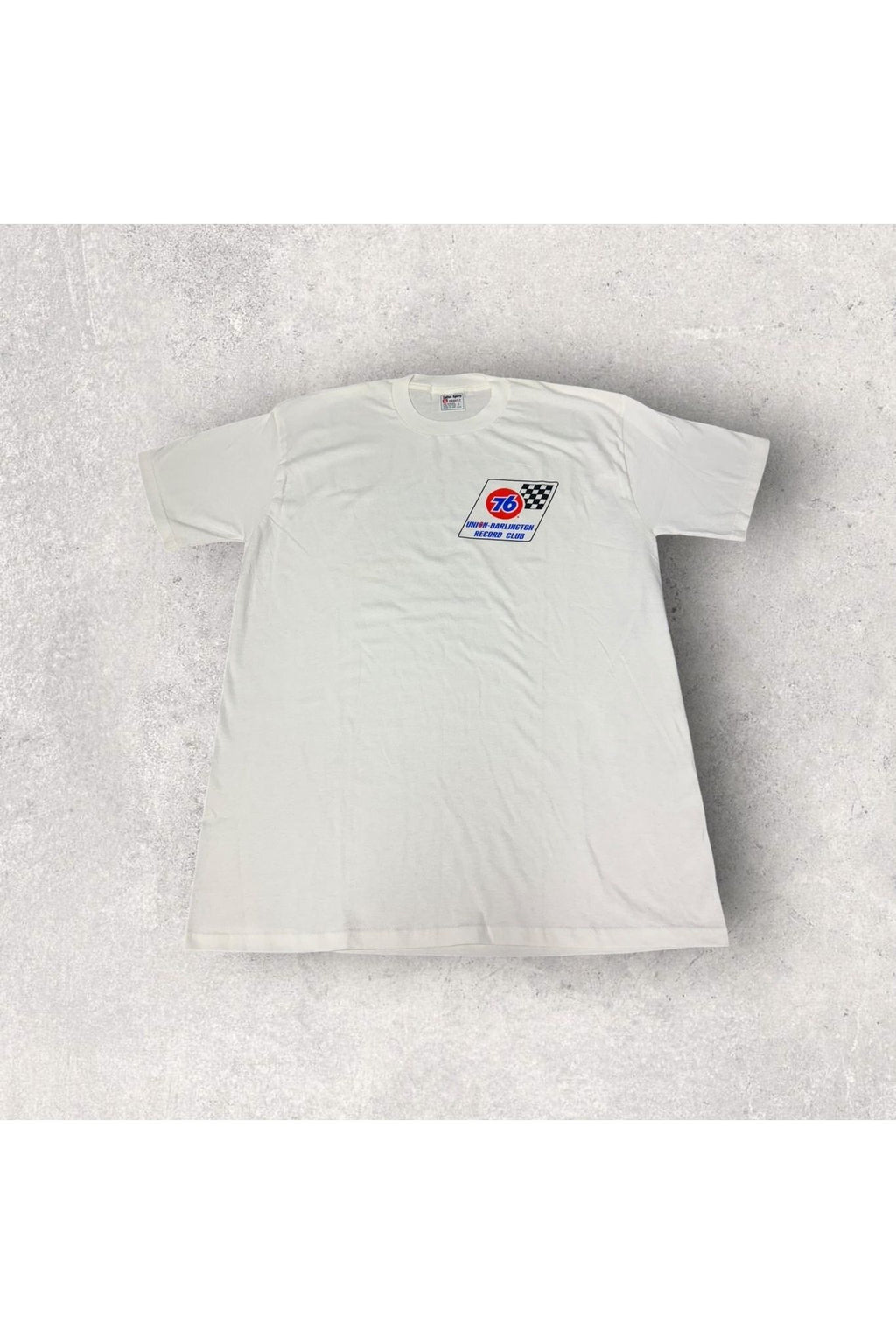 Vintage United Sports Heavy-T Made In USA Union-Darlington Record Club Racing Tee- L