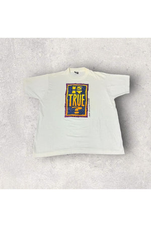Vintage Single Stitch 1992 Is It True? Group Workcamps Tee- XXL