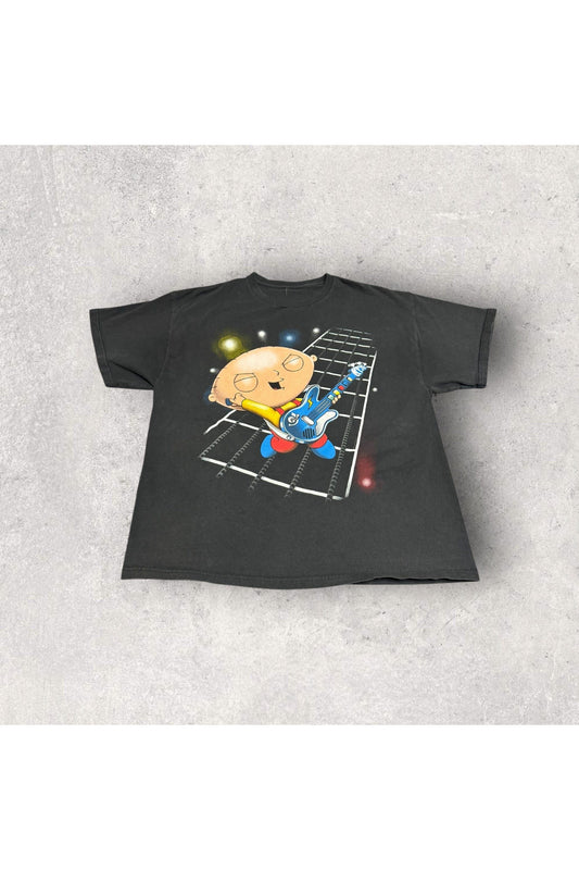 Vintage Stewie Griffin Family Guy Guitar Hero Tee- L