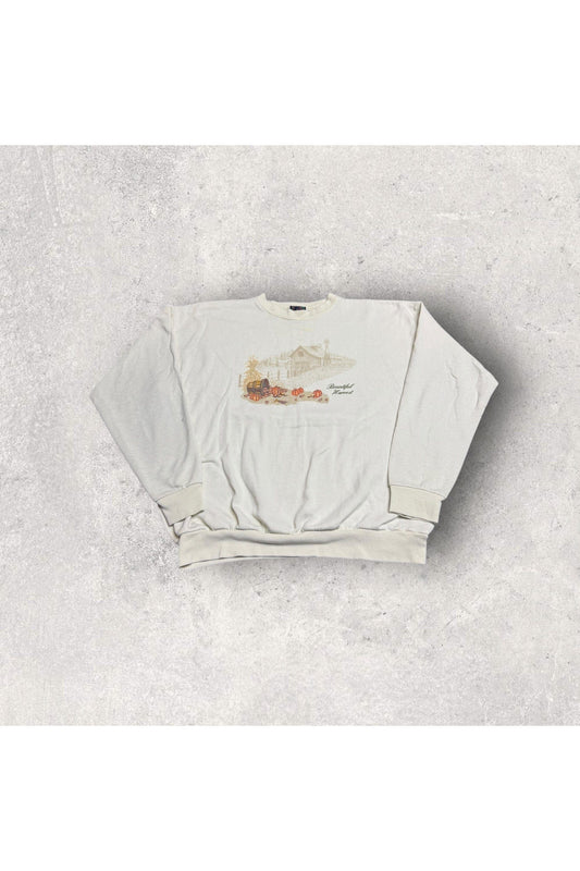 Vintage Made In USA GS Sport Bountiful Harvest Fall Crewneck- XL
