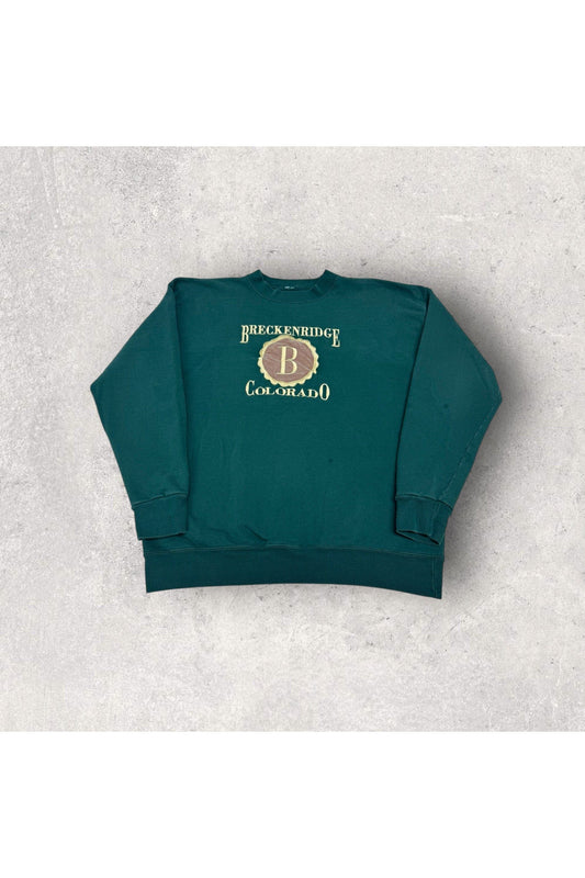 Vintage Breckenridge Colorado Embroidered Crewneck- XL