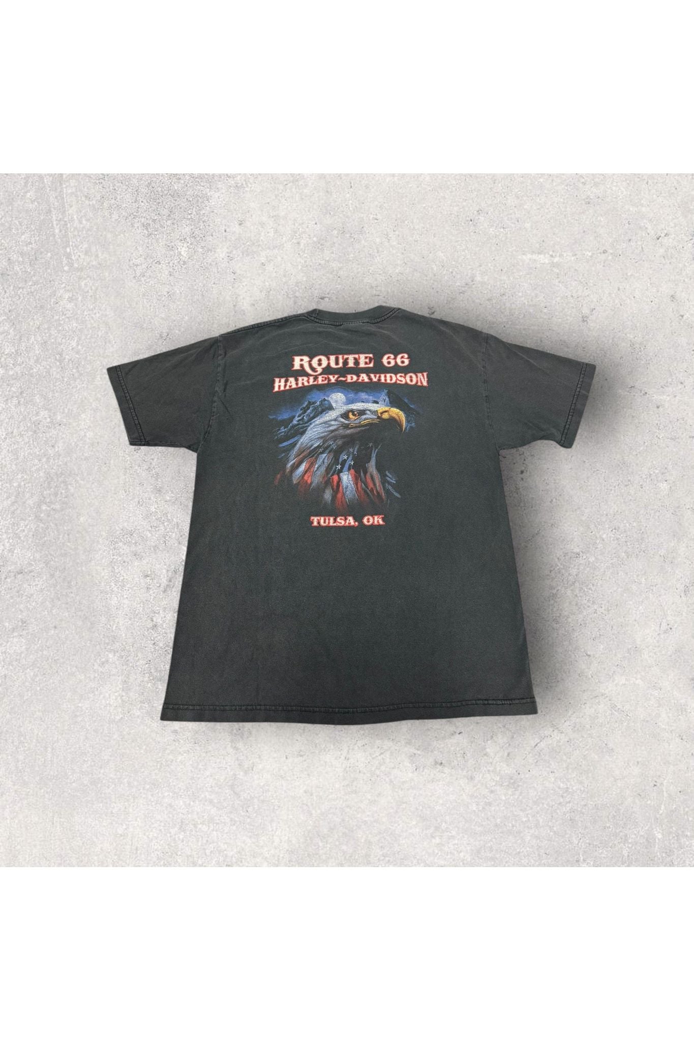 Vintage Route 66 Harley-Davidson Tee- L