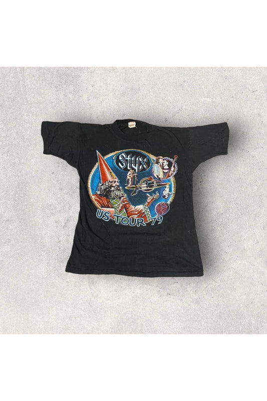 Vintage T-Shirt Junction 1979 STYX US Tour Live In Concert Bootleg Tee- M