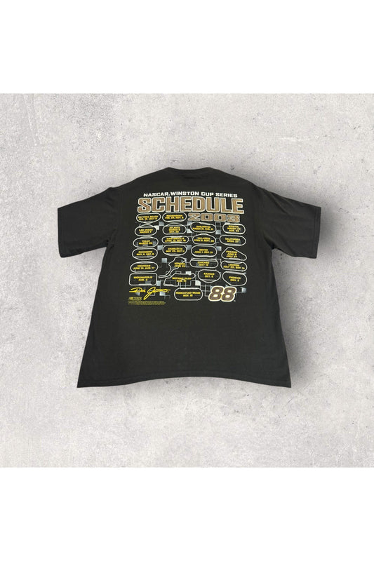 Vintage Chase Authentics 2003 Dale Jarrett NASCAR Winston Cup Series Schedule Tee- L