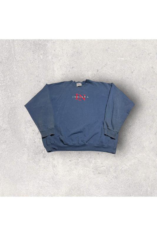 Vintage Hanes Indiana Embroidered Crewneck- XL