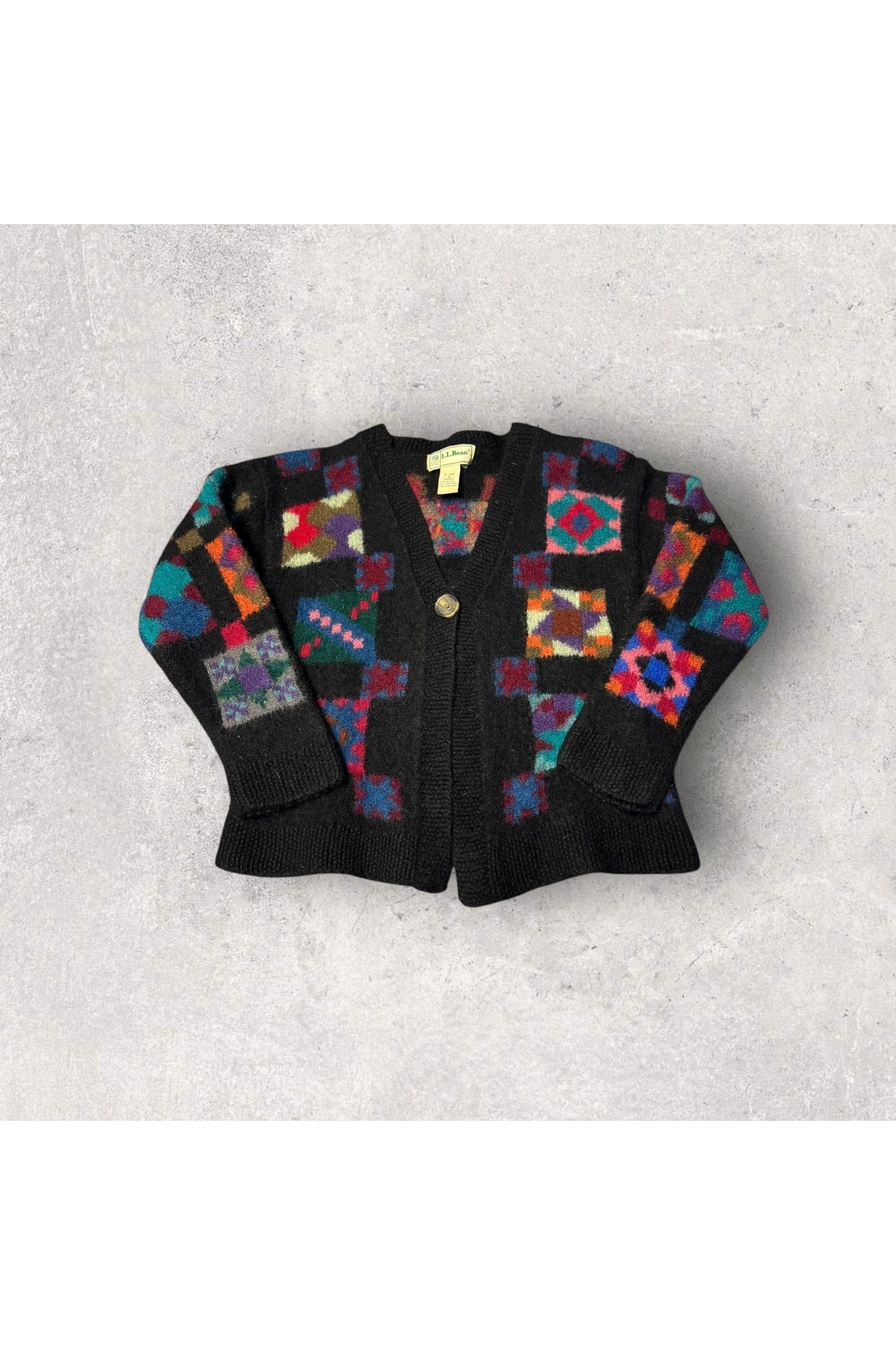 Vintage L.L. Bean 100% Pure Wool Women's Cardigan Knit Sweater- M