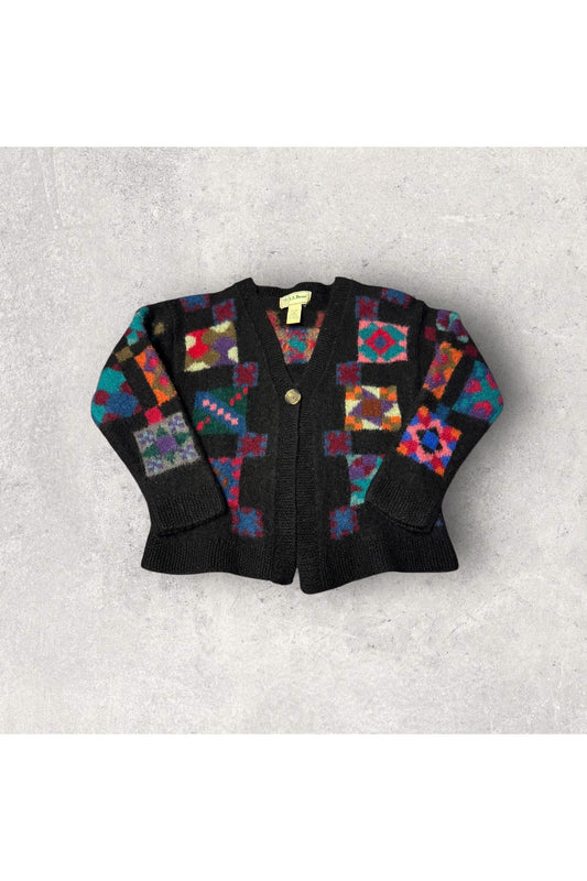 Vintage L.L. Bean 100% Pure Wool Women's Cardigan Knit Sweater- M