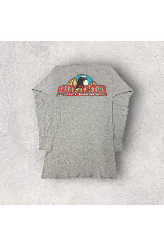 Vintage 90s Grand Junction Colorado Harley-Davidson Thermal Long Sleeve- XXL