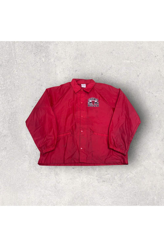 Vintage Cardinal Made In USA Chicago Bulls Button Snap Windbreaker- L