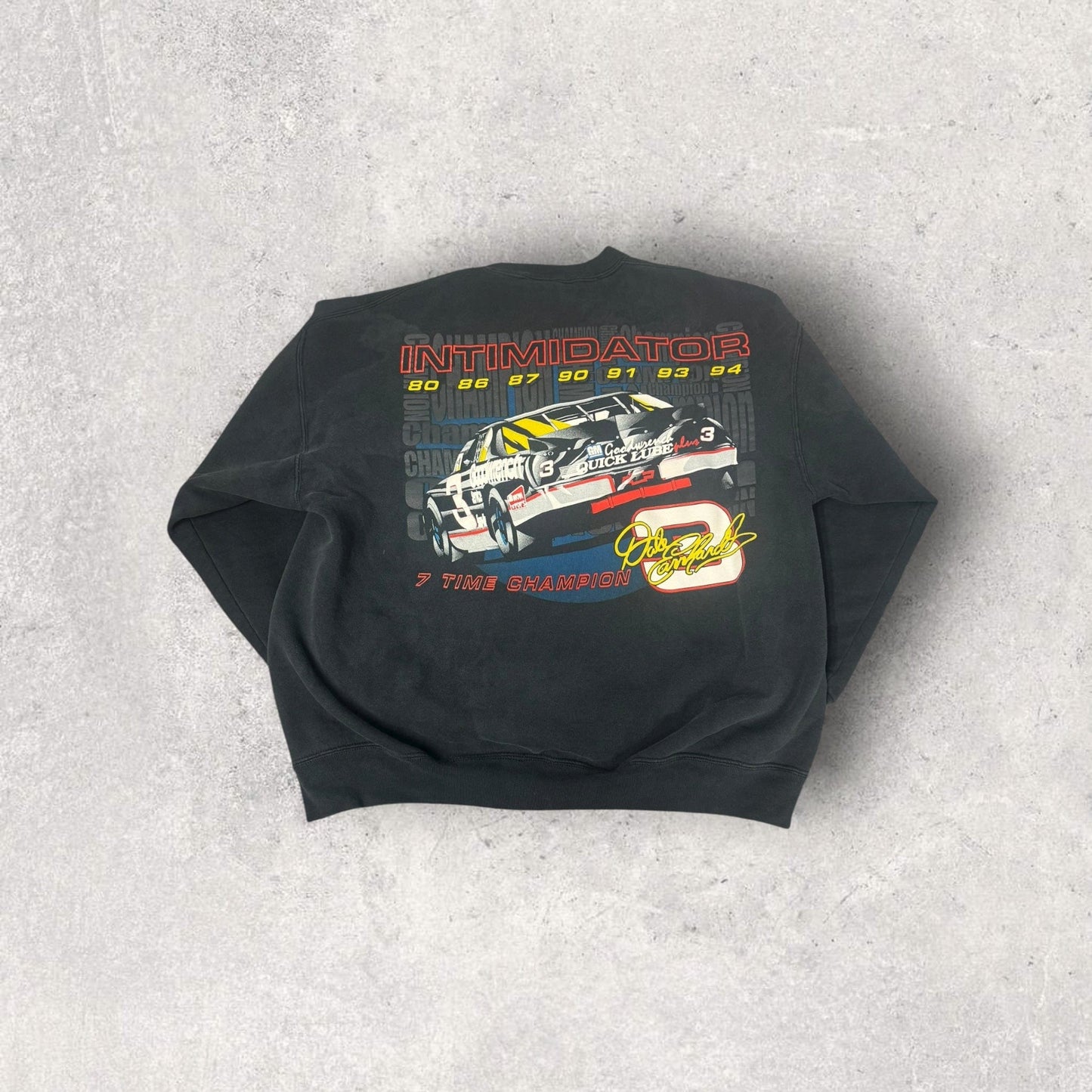 Vintage Jerzees 1994 Dale Earnhardt The Intimidator 7 Time Champion NASCAR Racing Crewneck- XL