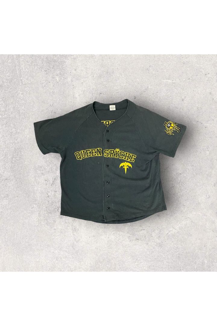 Vintage Queensryche Mind Crime 02 Embroidered Baseball Jersey- L