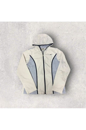 Vintage Nike Silver Tag Women's/Youth Hooded Full Zip Windbreaker- M