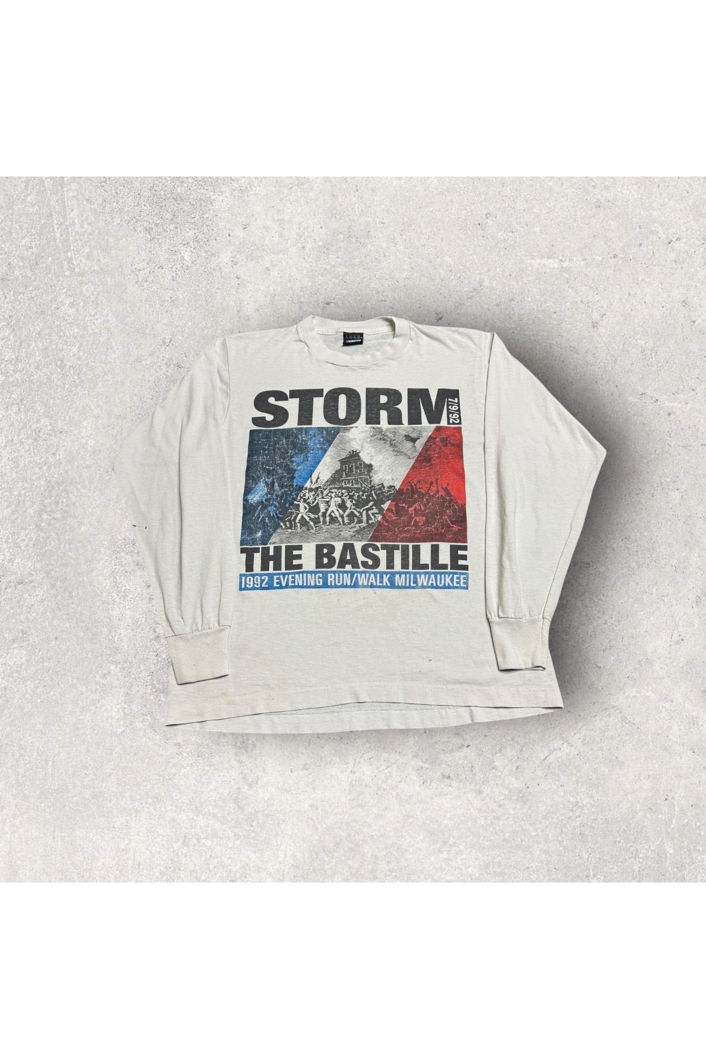 Vintage Best Screen Stars Storm The Bastille 1992 Evening Run/Walk Milwaukee Long Sleeve- L