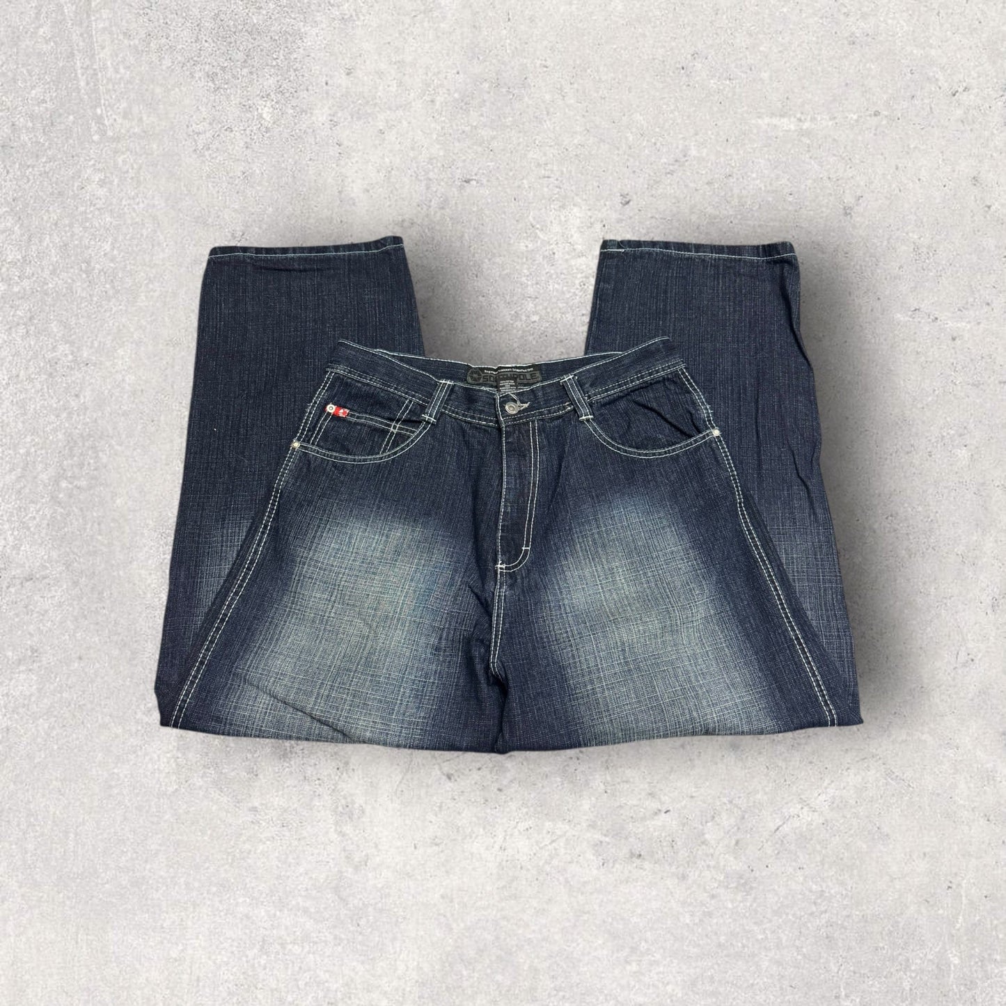 Vintage Y2K South Pole Red Tab Baggy Fit Jeans- SZ 36 x 28