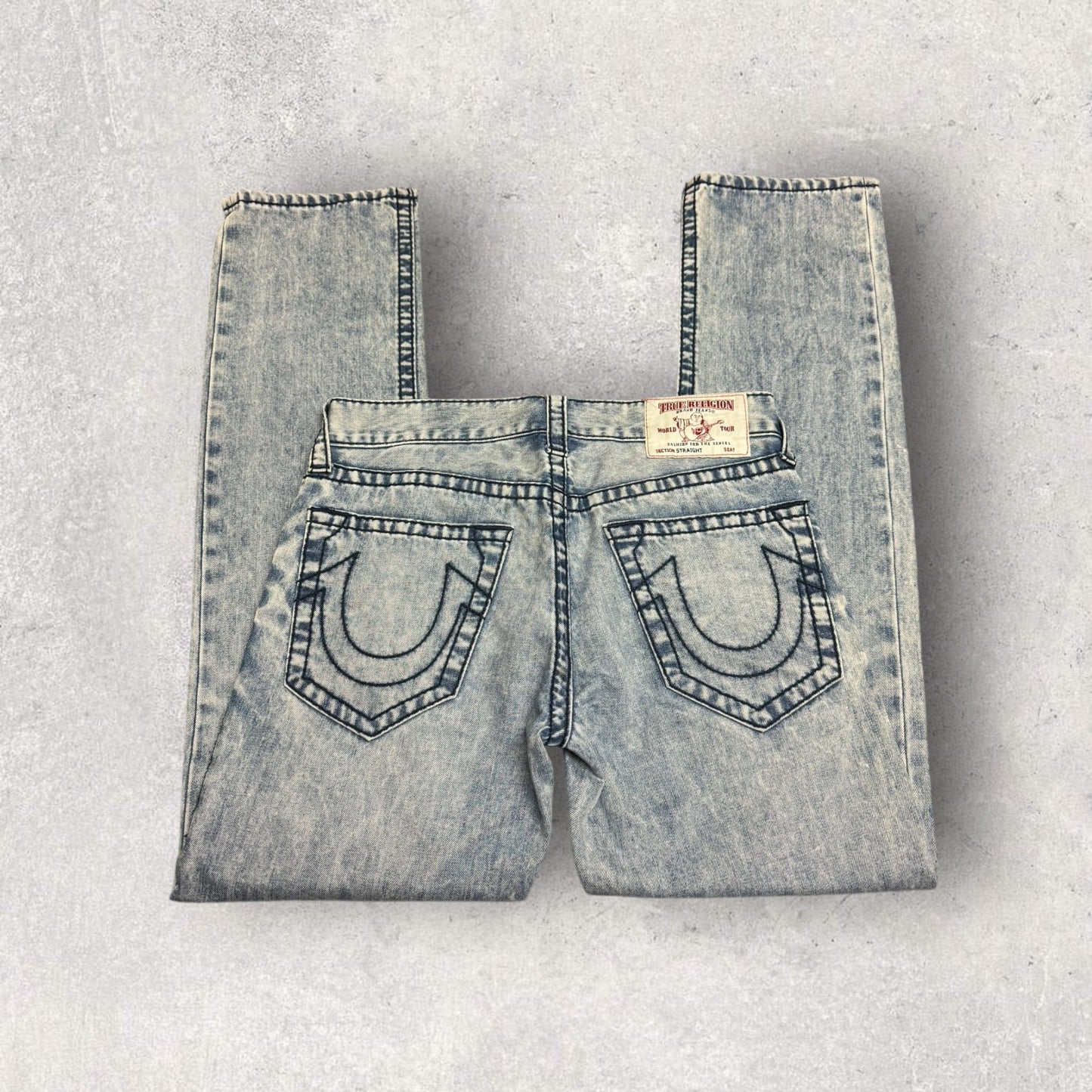 Vintage Y2K True Religion Straight Light Wash Jeans- SZ 31 x 32