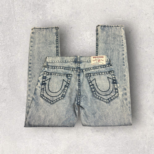 Vintage Y2K True Religion Straight Light Wash Jeans- SZ 31 x 32